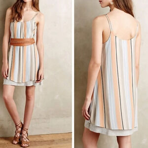 Anthropologie x Dolan Left Coast Sheer Striped Tunic/Mini Swing Dress, EUC!